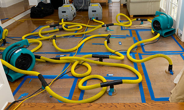 Professional Flood Damage Restoration technician working in Rowley, MA